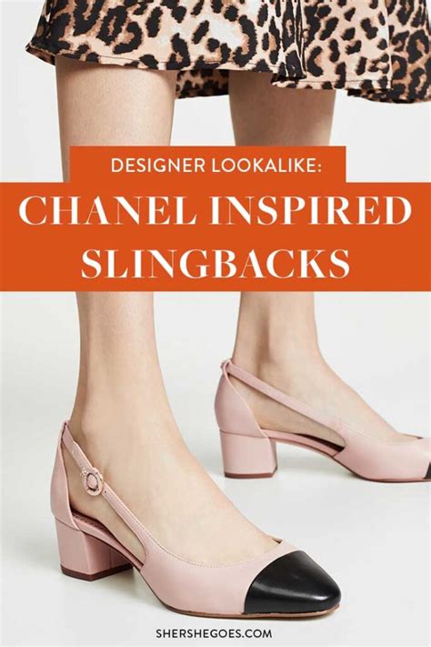 chanel shoes look alike|chanel style slingback shoes.